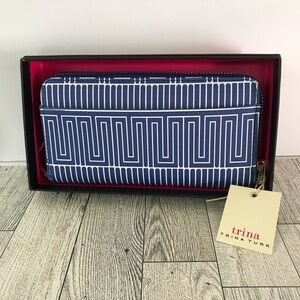 Trina Turk Blue and White Wallet